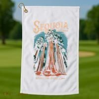 Sequoia National Park California Giant Tree Outdoors Golf Towel thumb 1