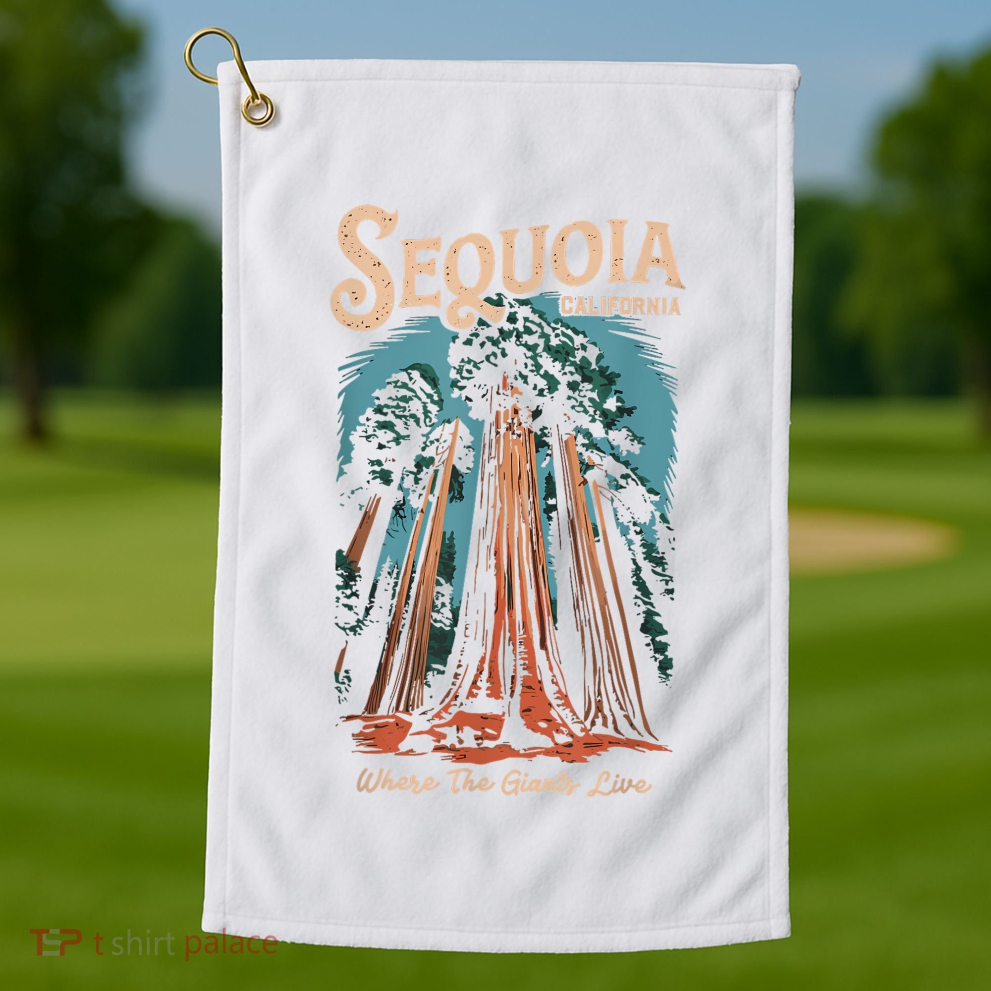 Sequoia National Park California Giant Tree Outdoors Golf Towel