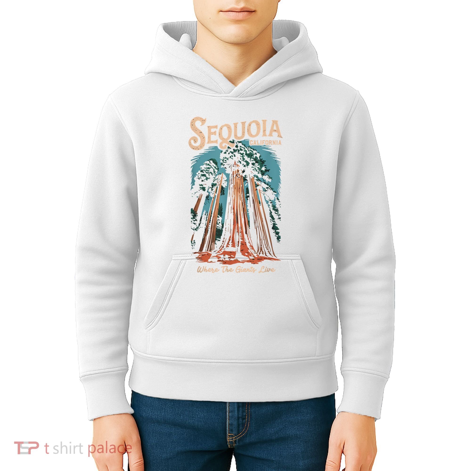 Sequoia National Park California Giant Tree Outdoors Kids Hoodie