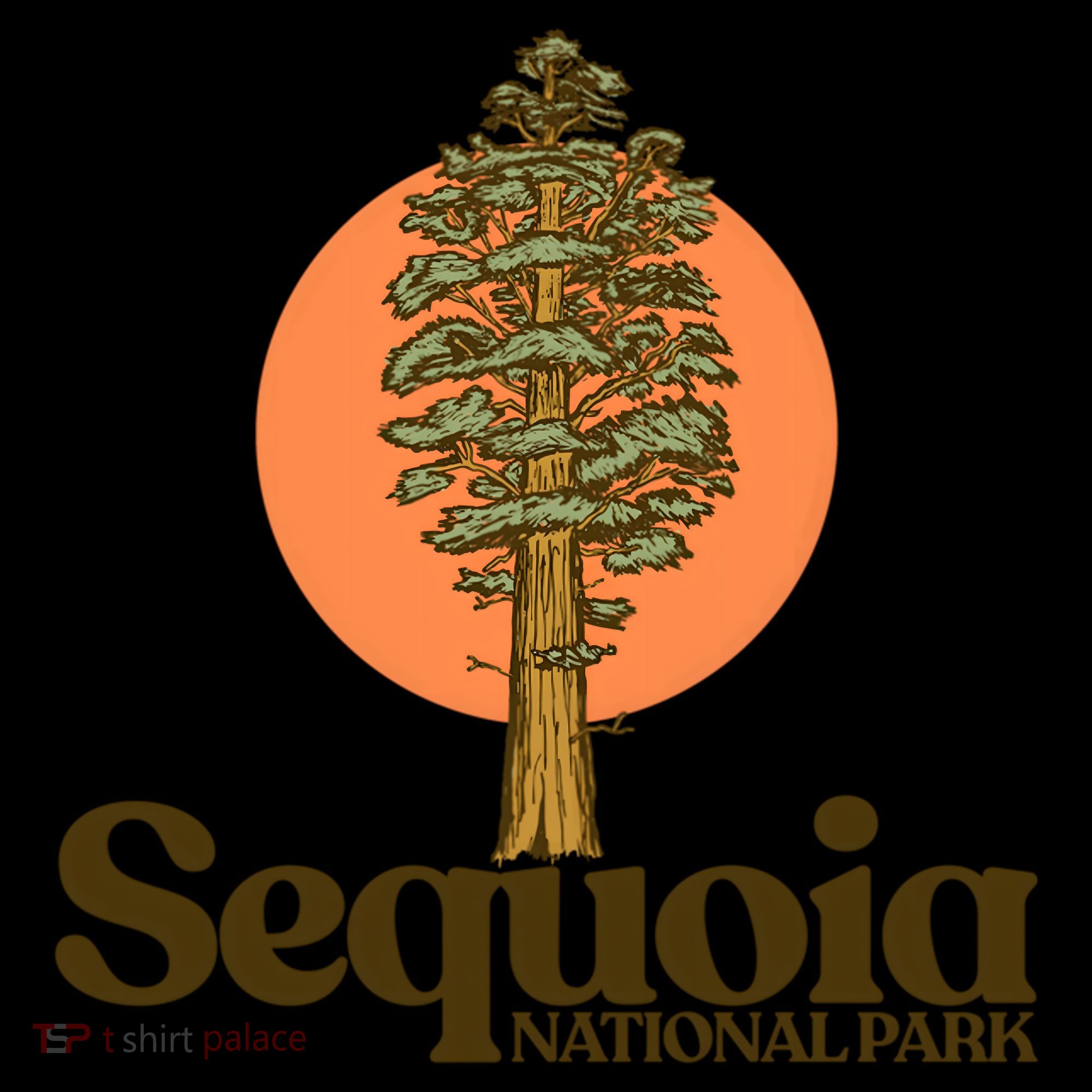 Sequoia National Park General Sher Tree Graphic Cool Gift USA-Made Doggie Bandana