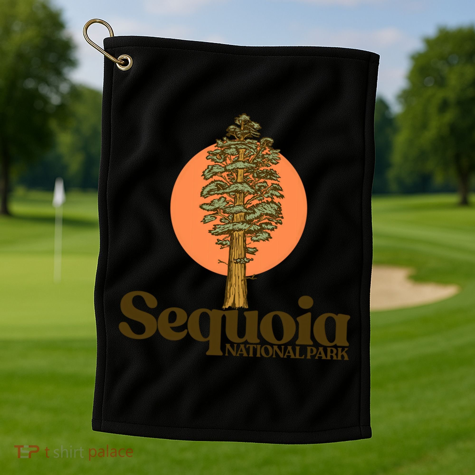 Sequoia National Park General Sher Tree Graphic Cool Gift Golf Towel