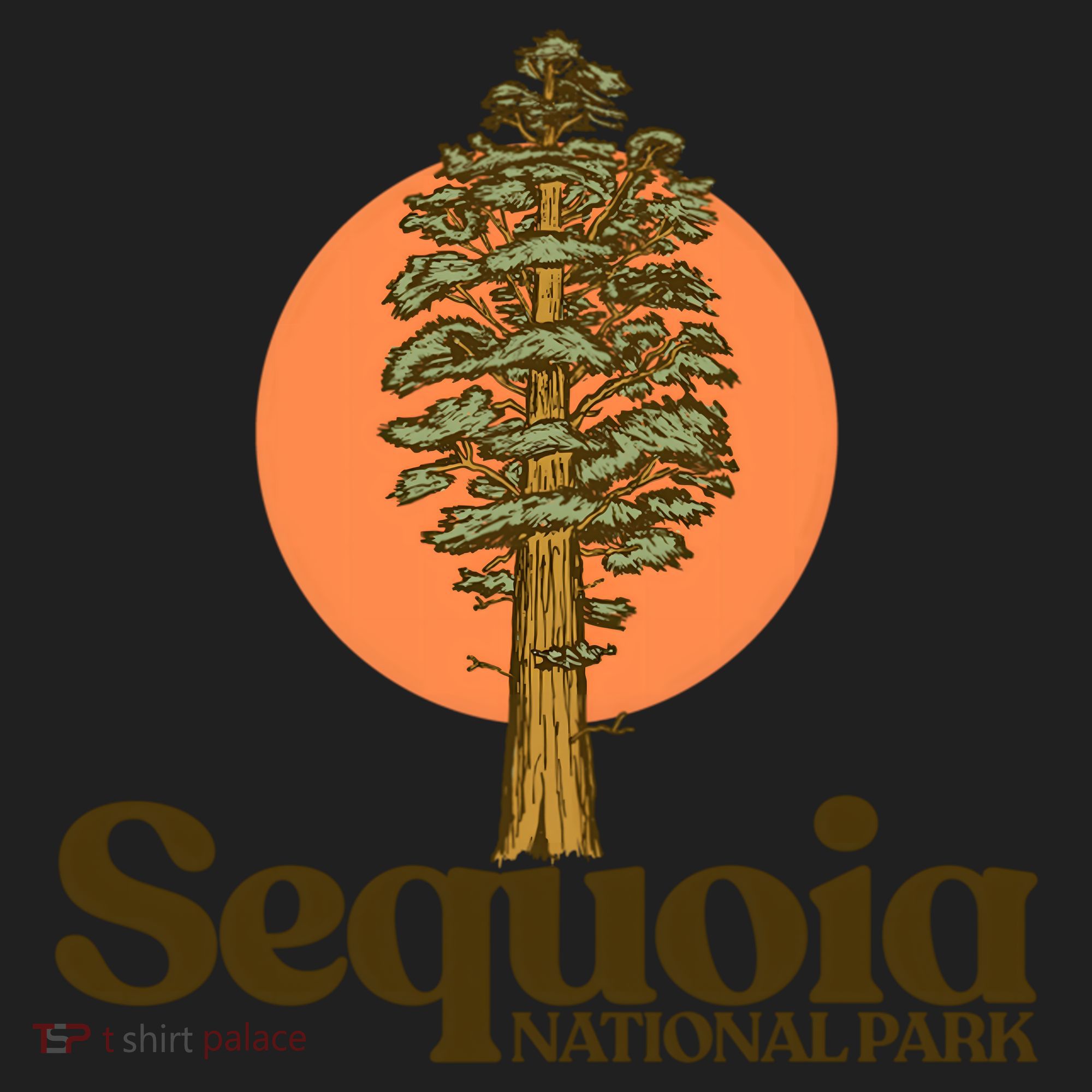 Sequoia National Park General Sher Tree Graphic Cool Gift Golf Towel
