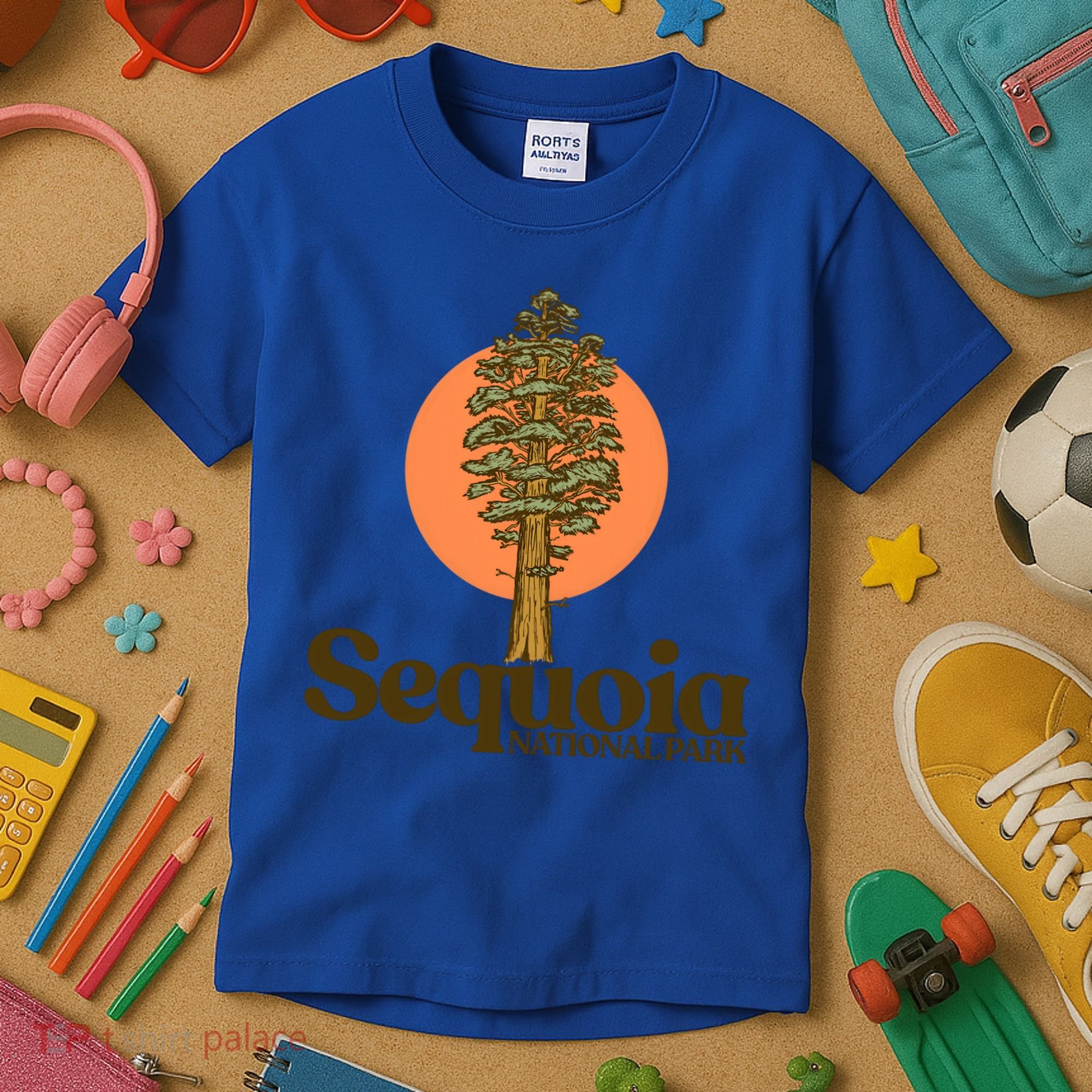 Sequoia National Park General Sher Tree Graphic Cool Gift Kids T-Shirt