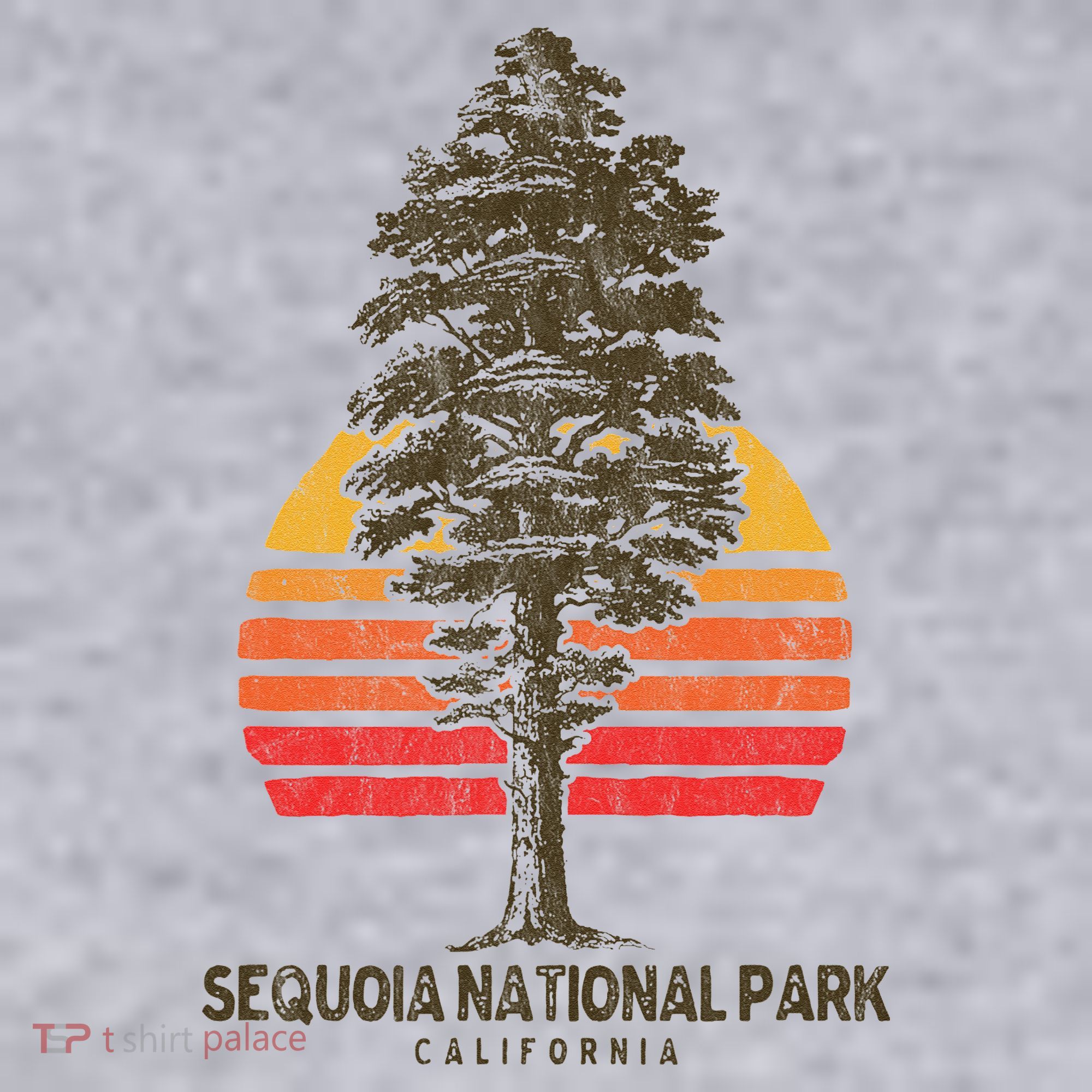 Sequoia National Park Retro Tree Minimalist Graphic Women's Sweatshirt
