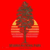Sequoia National Park Retro Tree Minimalist Graphic Santa Hat thumb 1