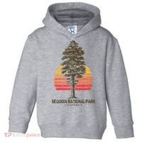 Sequoia National Park Retro Tree Minimalist Graphic Toddler Hoodie thumb 0