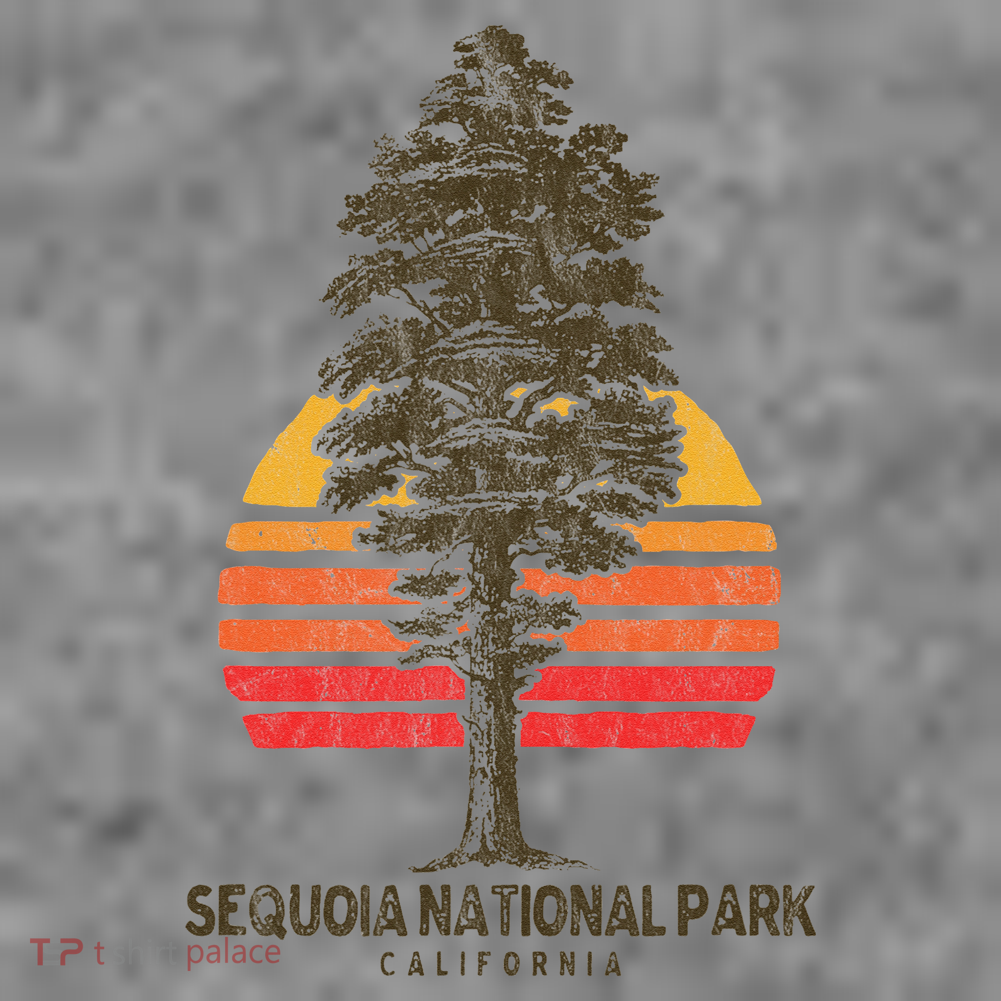 Sequoia National Park Retro Tree Minimalist Graphic Toddler Hoodie