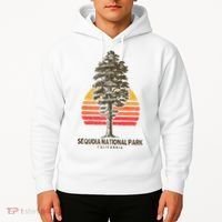 Sequoia National Park Retro Tree Minimalist Graphic Hoodie thumb 2