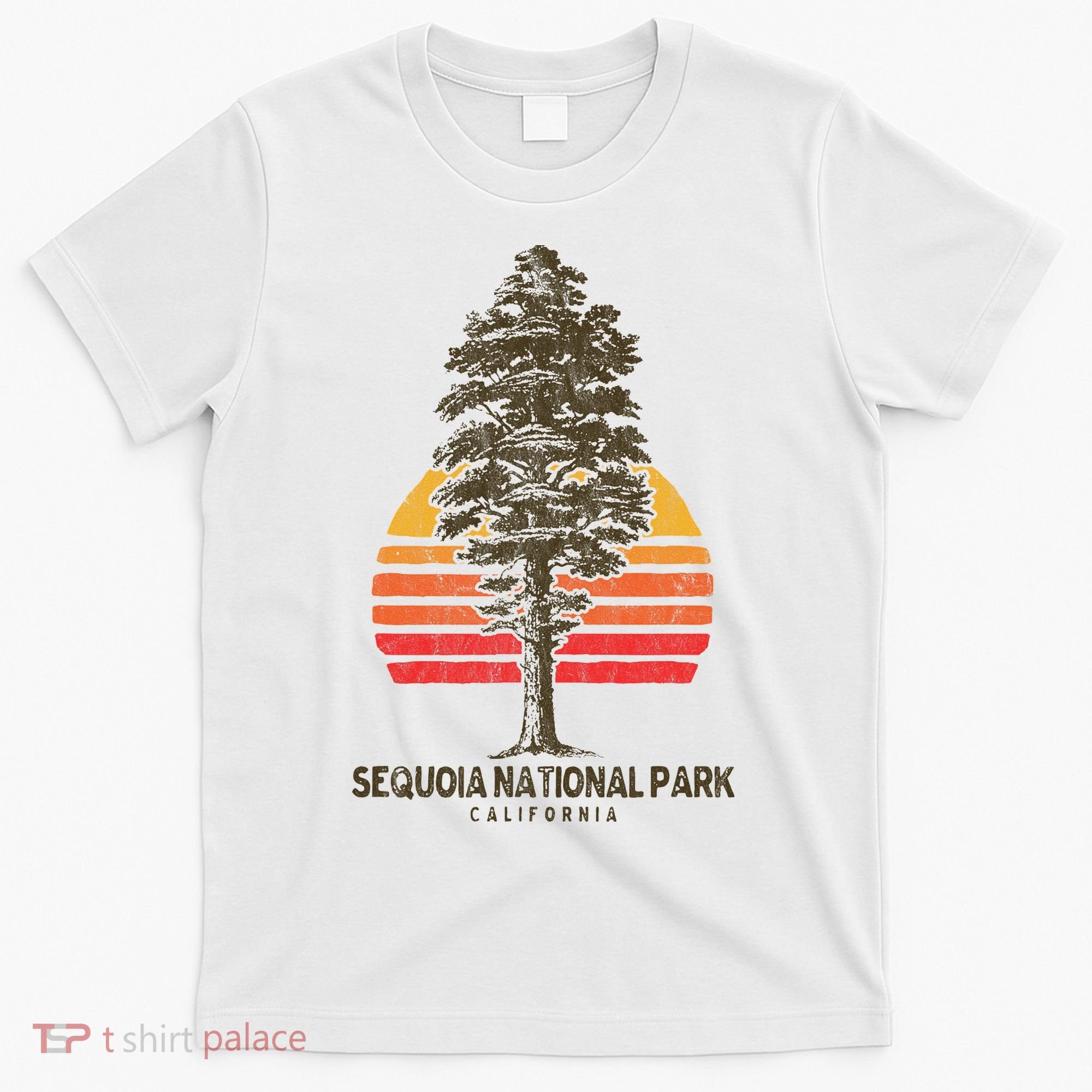 Sequoia National Park Retro Tree Minimalist Graphic T-Shirt