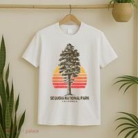 Sequoia National Park Retro Tree Minimalist Graphic T-Shirt thumb 2