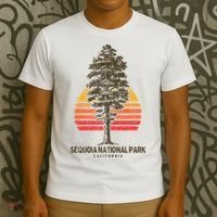 Sequoia National Park Retro Tree Minimalist Graphic T-Shirt thumb 3