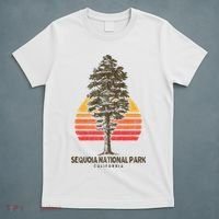 Sequoia National Park Retro Tree Minimalist Graphic T-Shirt thumb 5