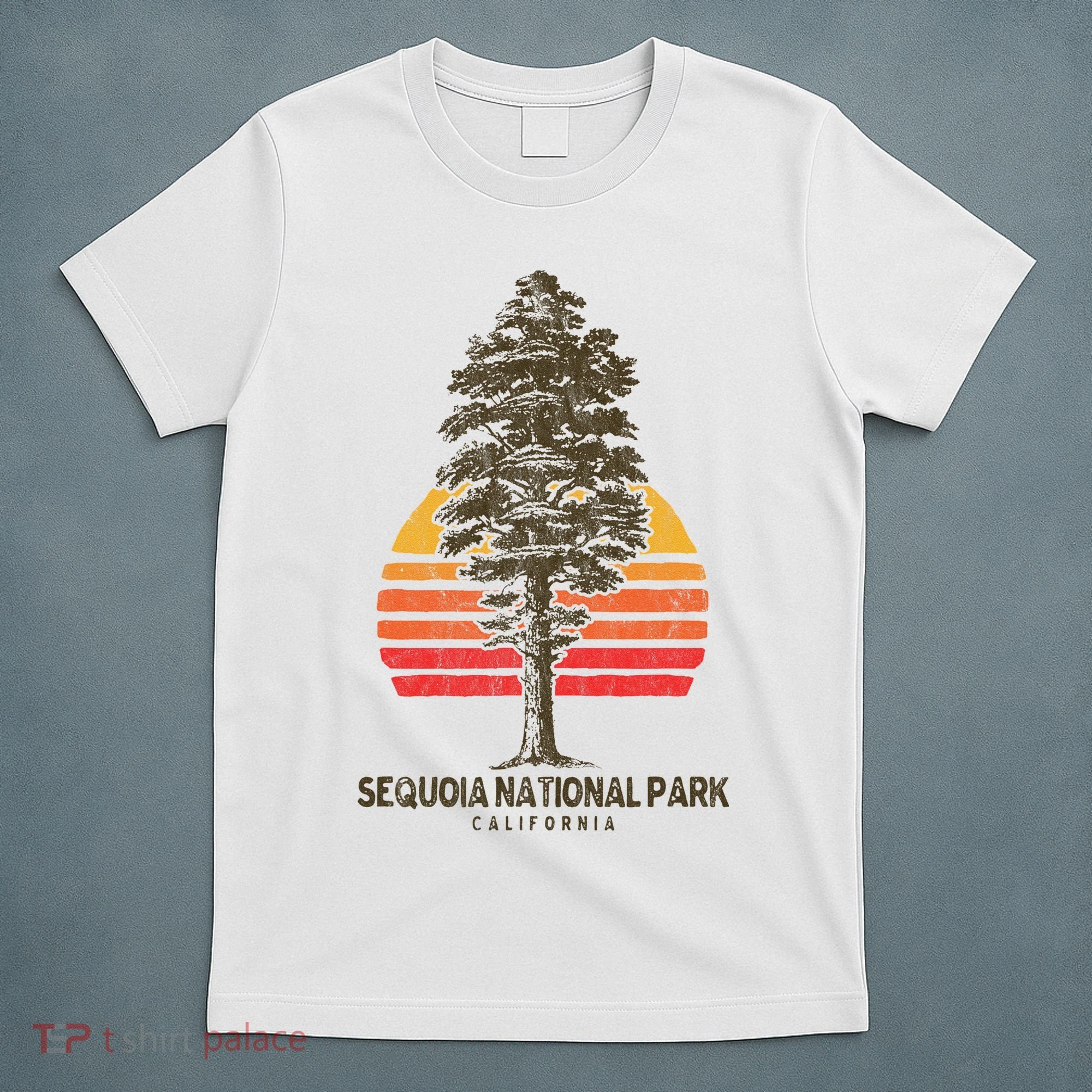 Sequoia National Park Retro Tree Minimalist Graphic T-Shirt