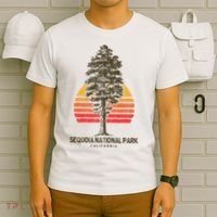 Sequoia National Park Retro Tree Minimalist Graphic T-Shirt thumb 6