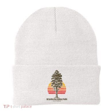 Sequoia National Park Retro Tree Minimalist Graphic Beanie