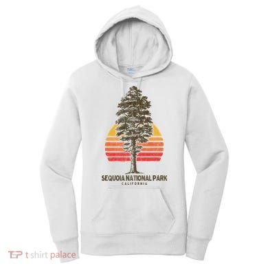 Sequoia National Park Retro Tree Minimalist Graphic Women's Hoodie