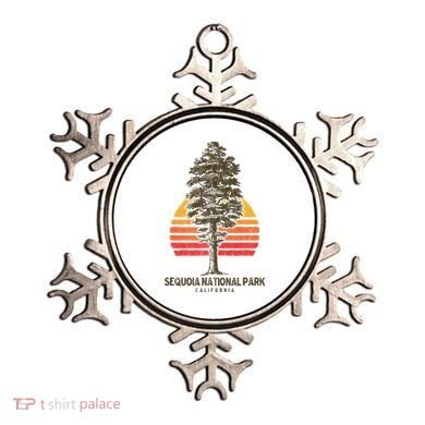 Sequoia National Park Retro Tree Minimalist Graphic Ornament