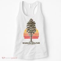 Sequoia National Park Retro Tree Minimalist Graphic Women's Tank Top thumb 0