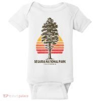 Sequoia National Park Retro Tree Minimalist Graphic Baby Bodysuit thumb 0