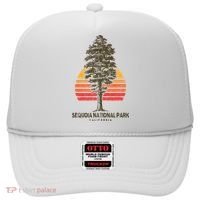 Sequoia National Park Retro Tree Minimalist Graphic Hat thumb 0