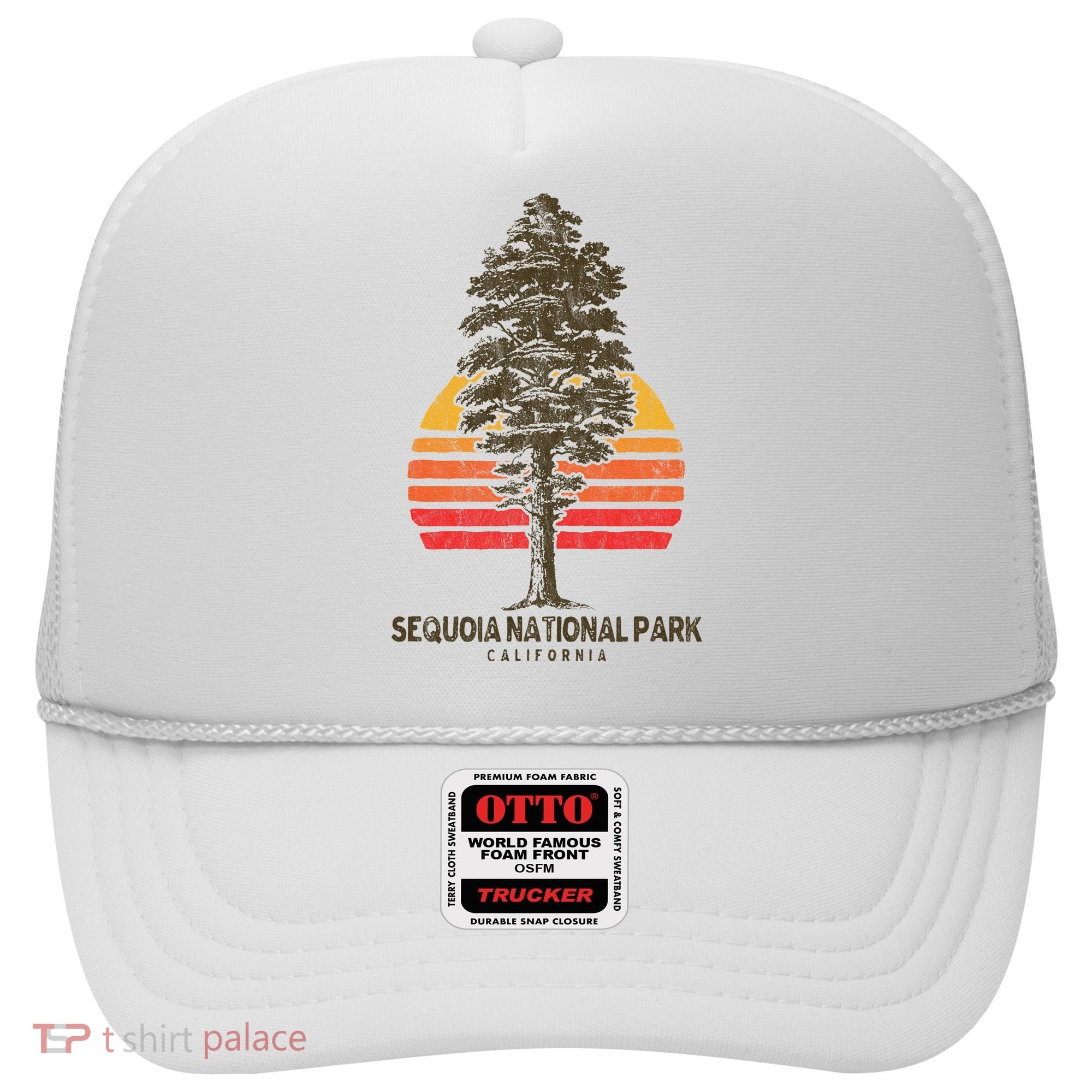 Sequoia National Park Retro Tree Minimalist Graphic Hat