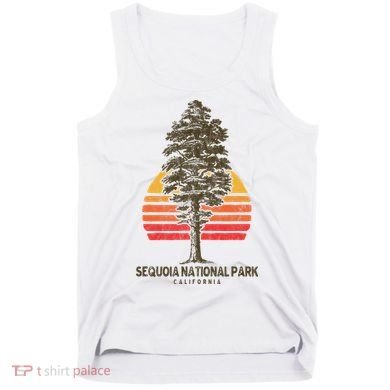 Sequoia National Park Retro Tree Minimalist Graphic Tank Top