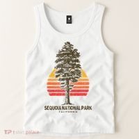 Sequoia National Park Retro Tree Minimalist Graphic Tank Top thumb 2