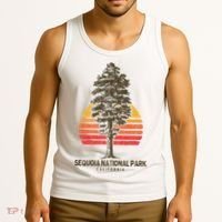 Sequoia National Park Retro Tree Minimalist Graphic Tank Top thumb 3