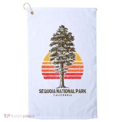 Sequoia National Park Retro Tree Minimalist Graphic Golf Towel