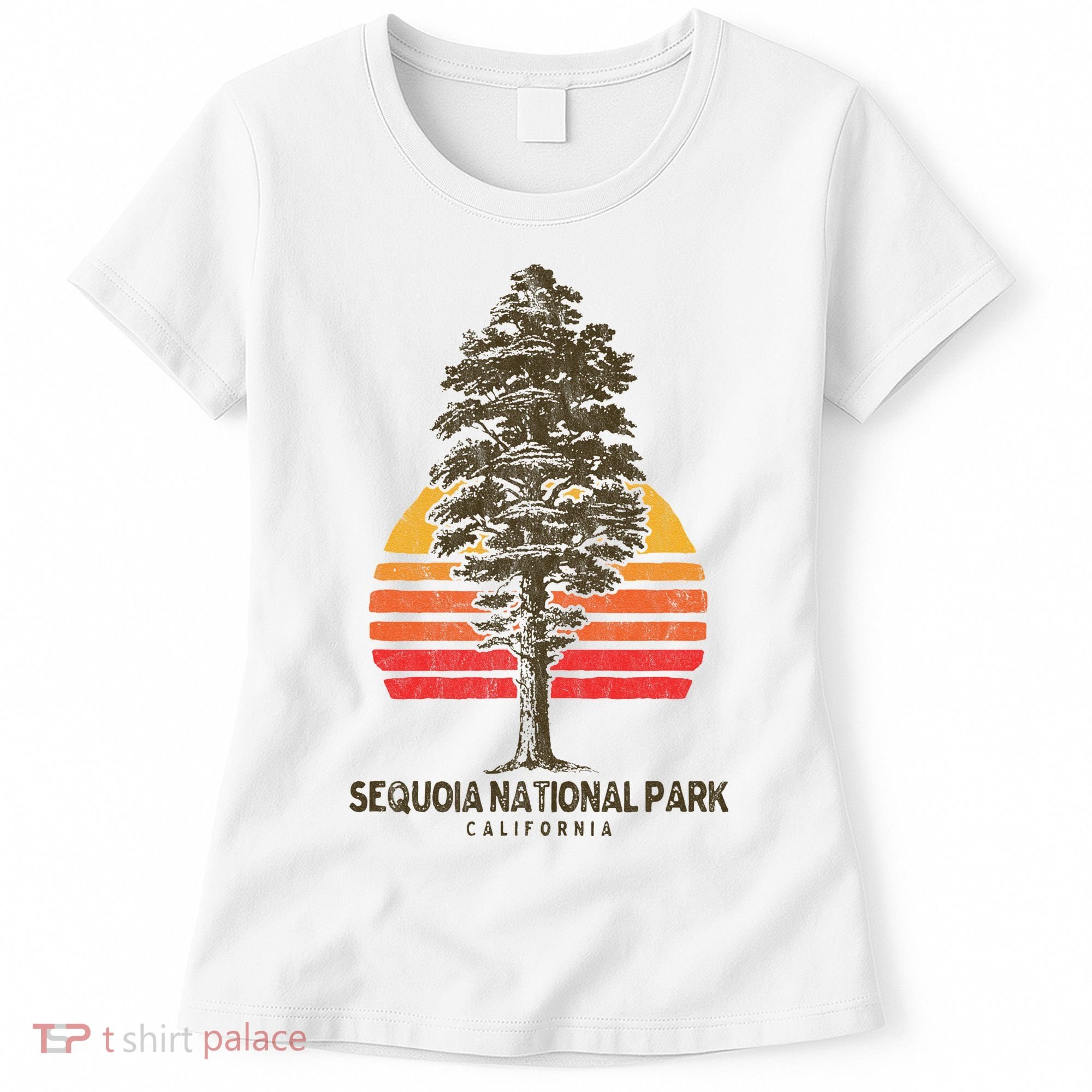 Sequoia National Park Retro Tree Minimalist Graphic Women's T-Shirt