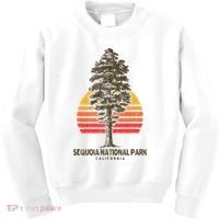 Sequoia National Park Retro Tree Minimalist Graphic Kids Sweatshirt thumb 0