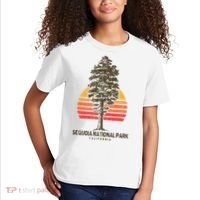 Sequoia National Park Retro Tree Minimalist Graphic Kids T-Shirt thumb 2