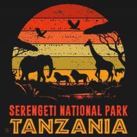 Serengeti National Park Tanzania Safari Animals Retro Women's Tank Top thumb 5