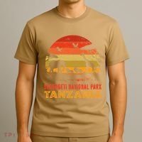 Serengeti National Park Tanzania Safari Animals Retro T-Shirt thumb 3