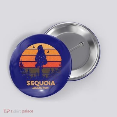 Sequoia National Park Gift Retro Vintage Souvenir Gift Button