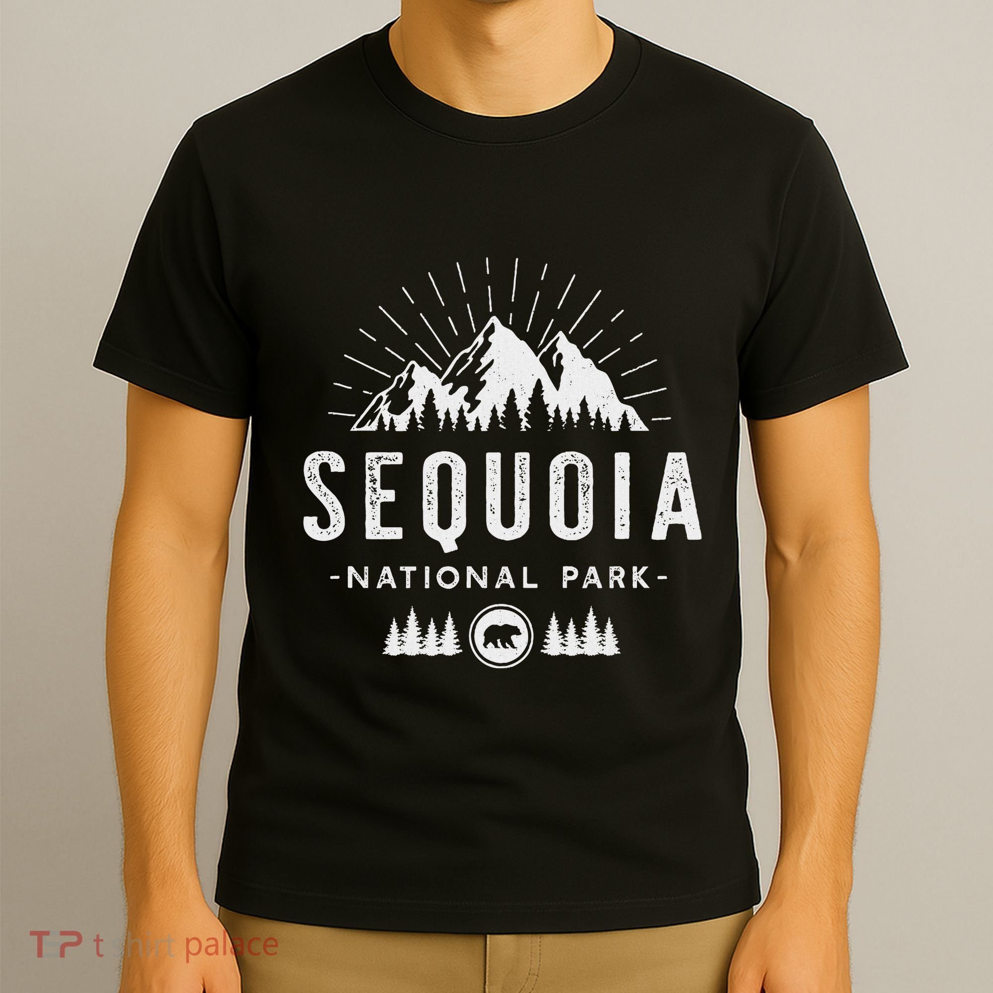 Sequoia National Park Retro Hiking Vacation Gift T-Shirt