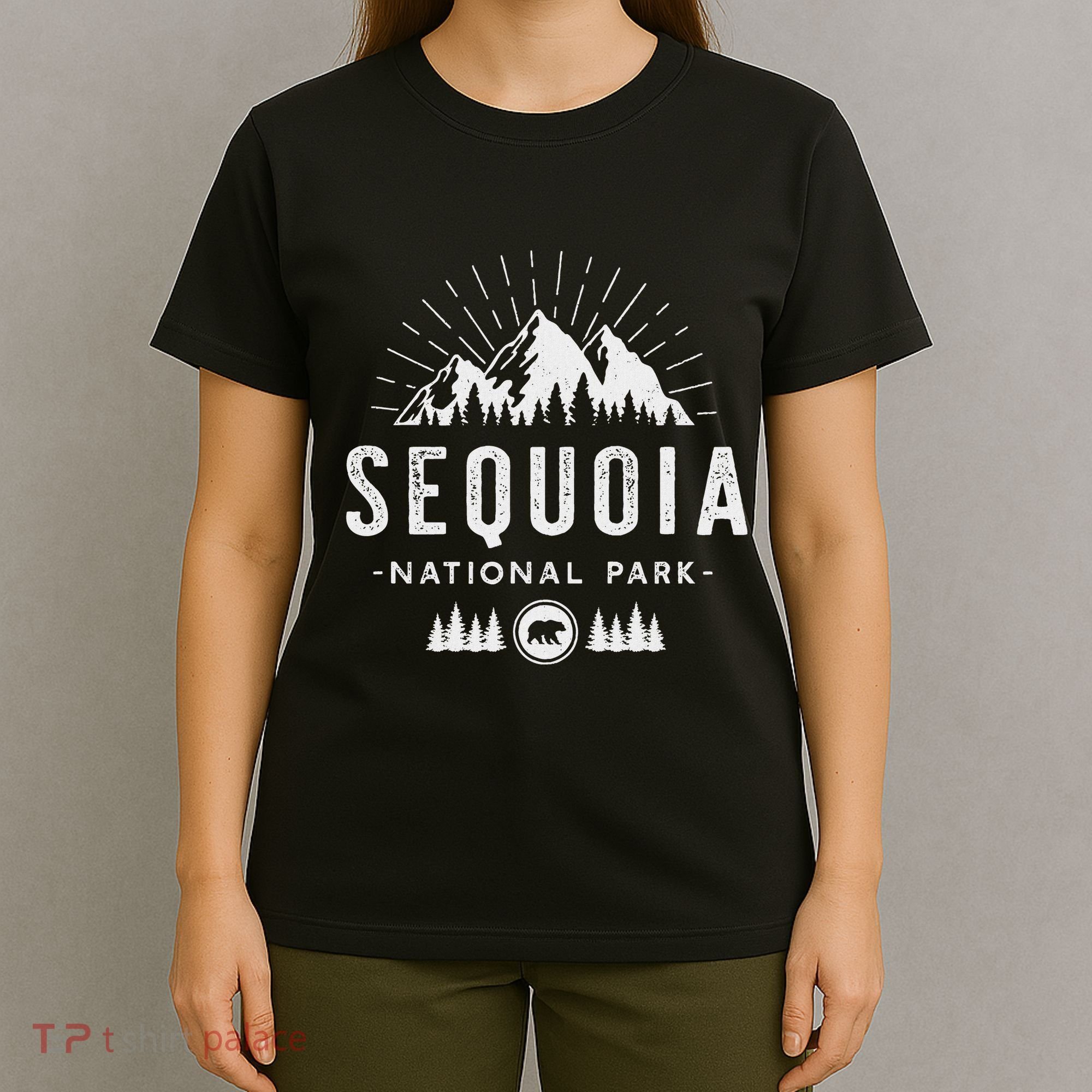 Sequoia National Park Retro Hiking Vacation Gift T-Shirt