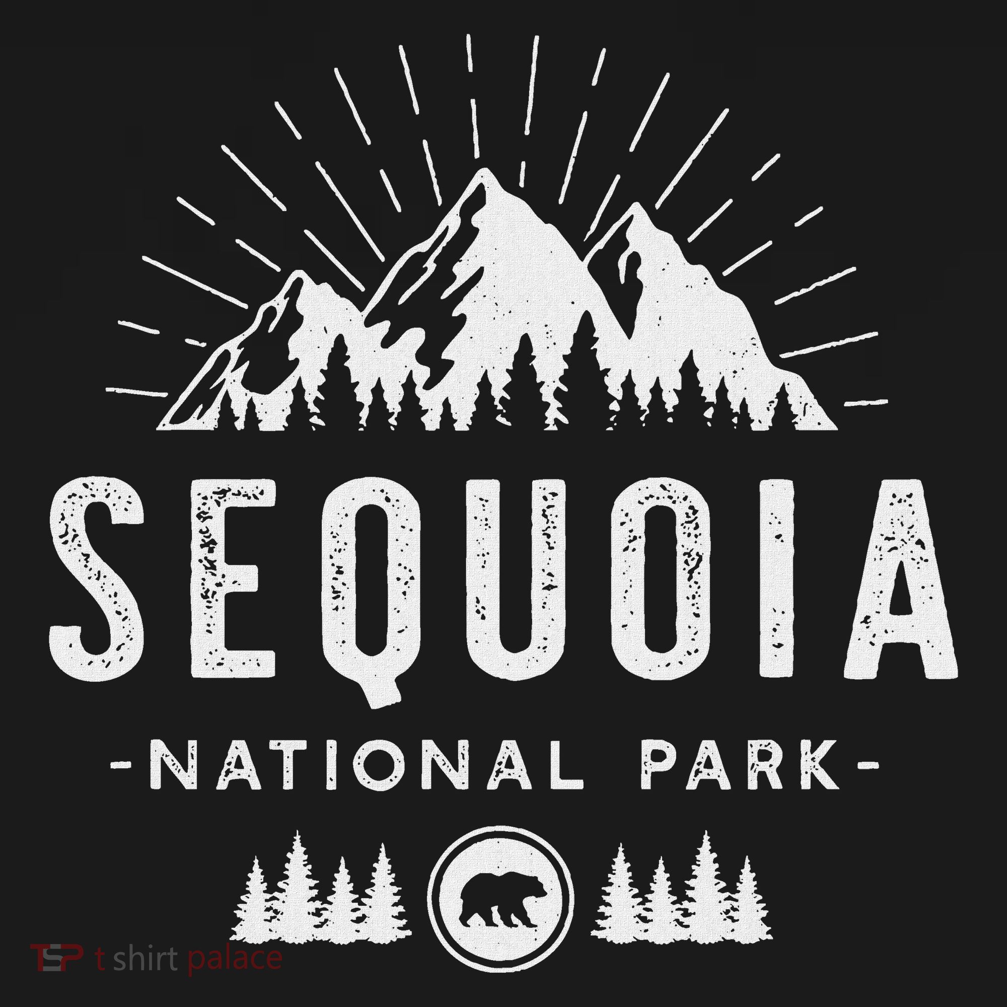 Sequoia National Park Retro Hiking Vacation Gift T-Shirt