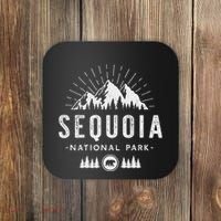 Sequoia National Park Retro Hiking Vacation Gift Coaster thumb 0