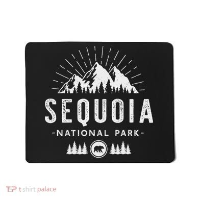 Sequoia National Park Retro Hiking Vacation Gift Mousepad