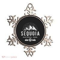 Sequoia National Park Retro Hiking Vacation Gift Ornament thumb 0