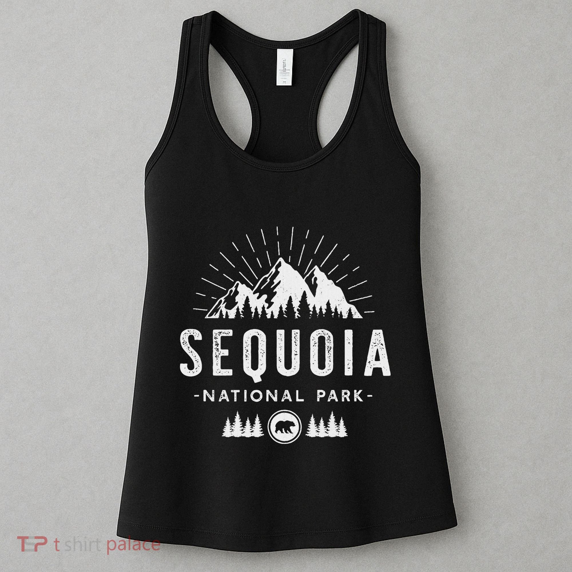 Sequoia National Park Retro Hiking Vacation Gift Women's Tank Top