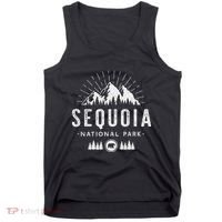 Sequoia National Park Retro Hiking Vacation Gift Tank Top thumb 0