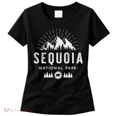 Sequoia National Park Retro Hiking Vacation Gift Women's T-Shirt