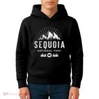 Sequoia National Park Retro Hiking Vacation Gift Kids Hoodie thumb 4