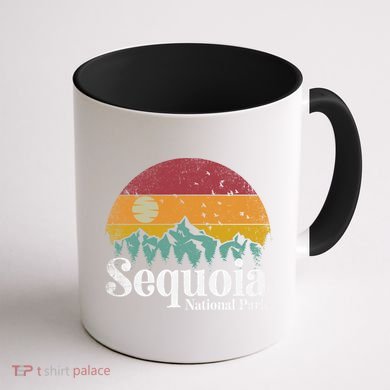 Sequoia National Park Retro Style Hiking Vintage Camping Gift Coffee Mug back