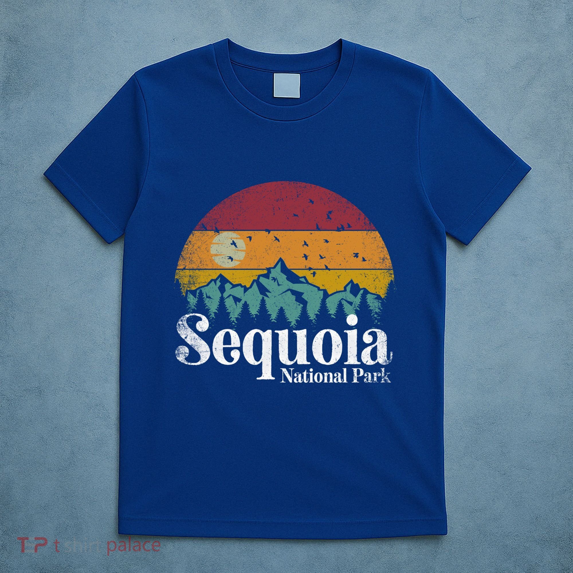 Sequoia National Park Retro Style Hiking Vintage Camping Gift T-Shirt