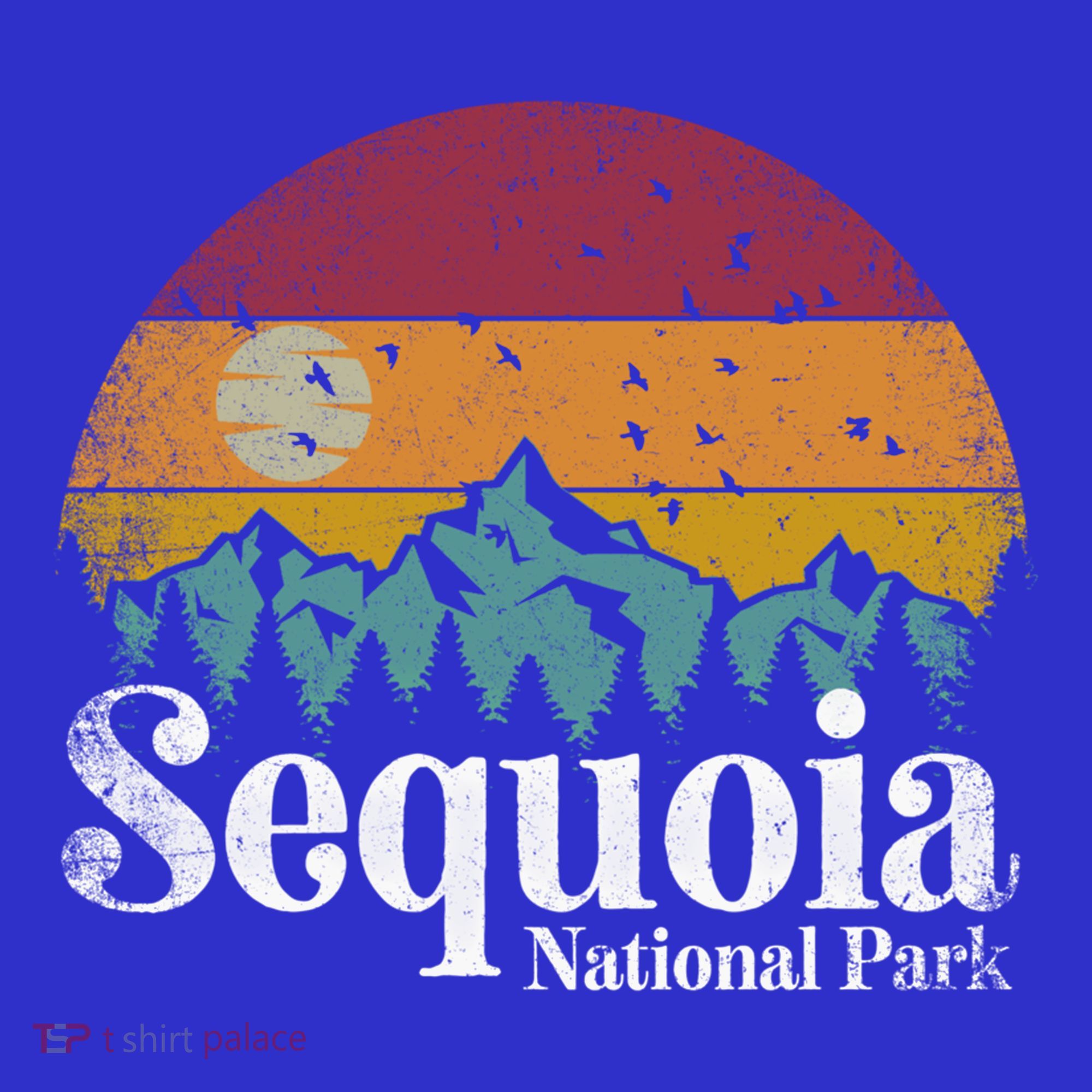 Sequoia National Park Retro Style Hiking Vintage Camping Gift T-Shirt