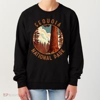 Sequoia National Park Illustration Distressed Circle Women's Sweatshirt thumb 0
