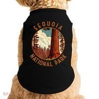 Sequoia National Park Illustration Distressed Circle Doggie Tank thumb 0